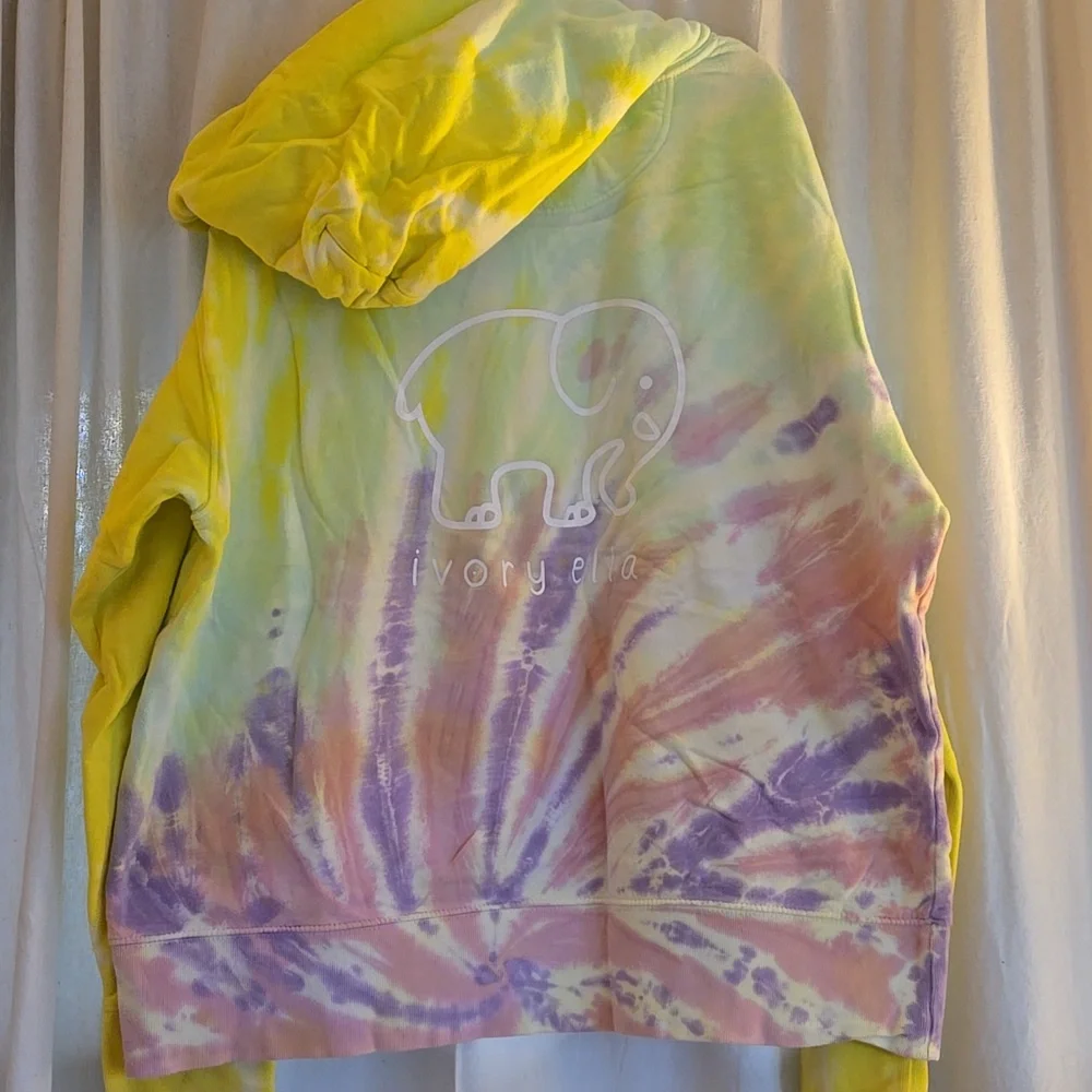 ivory ella Pastel Blue, Yellow & Multicolor Tie-Dye Hoodies - Lot Of Three - Picture 6 of 13